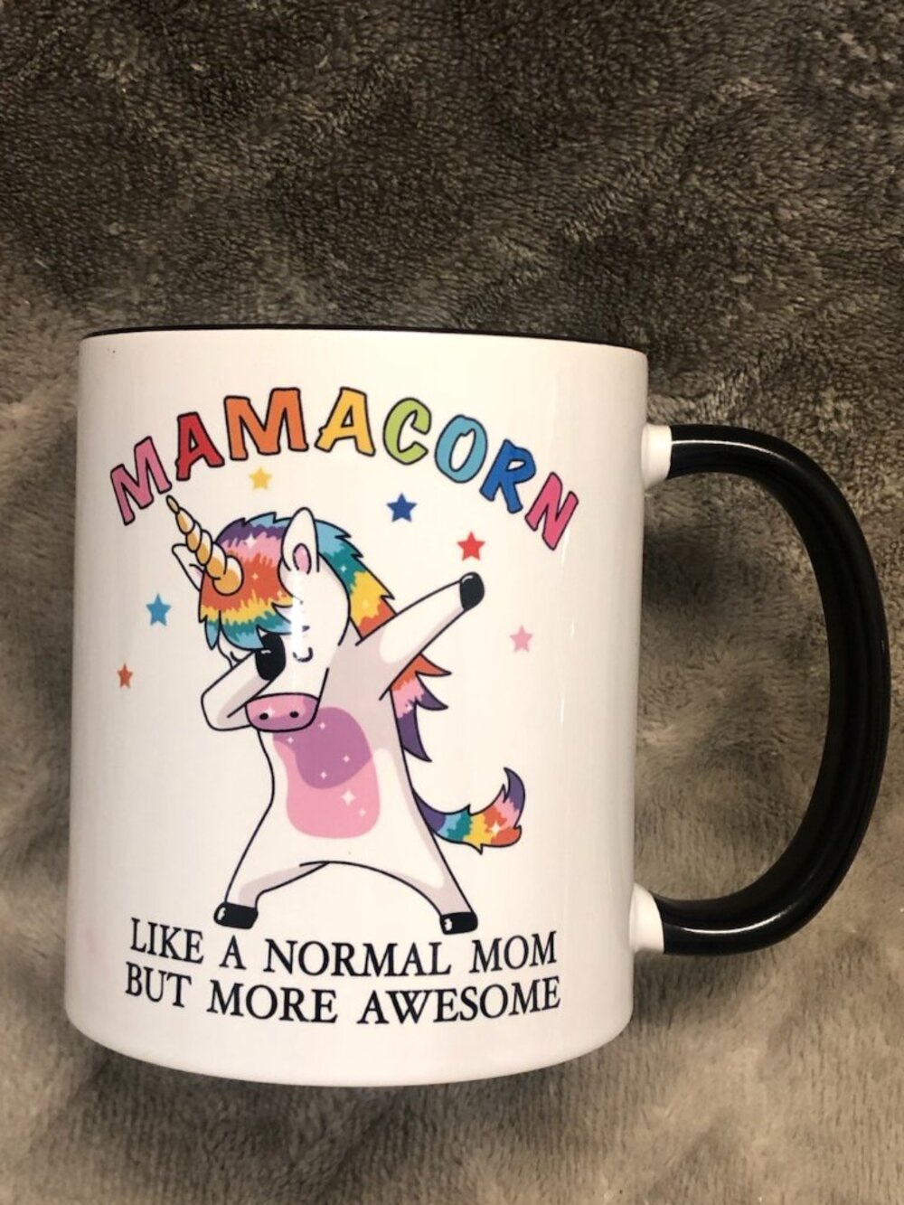 Mamacorn Mug with Colorful Stars - Cool Unicorn Doing the Dap - Mug Gift for Mom